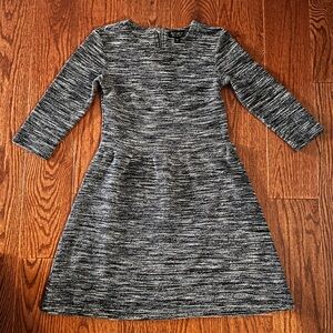 Topshop dress with woven navy, light blue, black and white color blend.